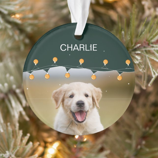 Personalised Pet Using Pet's Christmas Dog  Custom Ornament (Tree)