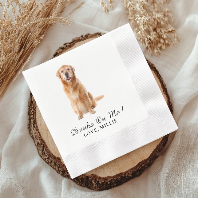 Personalised Pet Wedding Custom Wedding Couple Dog Napkin (Creator Uploaded)