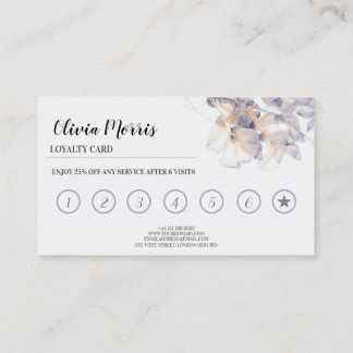 Personalised petaled Loyalty Card