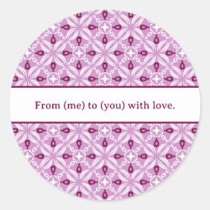 Personalised Petaline Stickers/Labels Sheet Classic Round Sticker