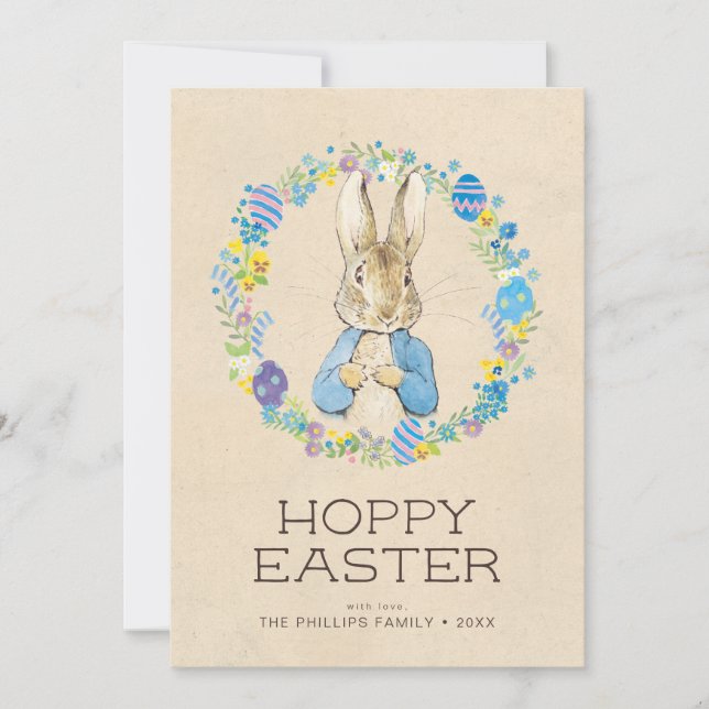 Personalised Peter Rabbit | Hoppy Easter Invitation (Front)