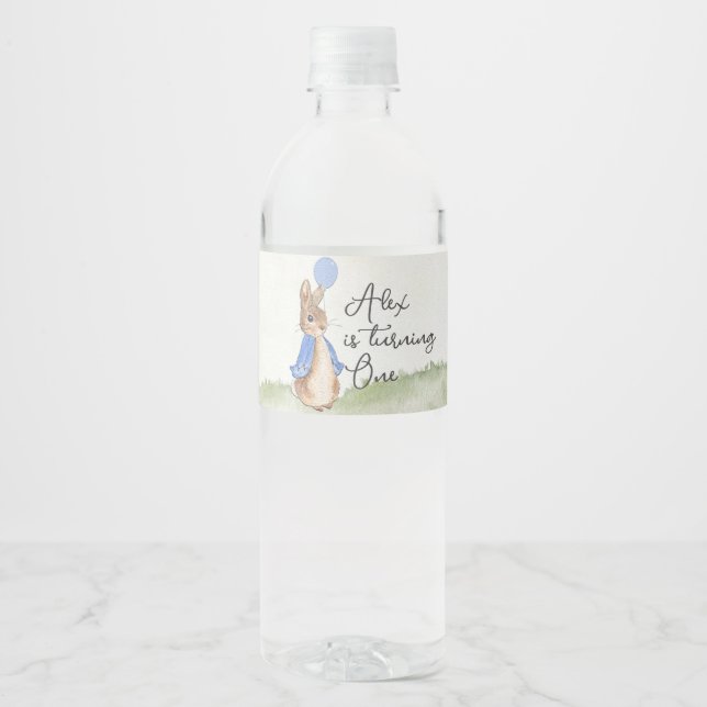 Personalised Peter Rabbit Water Bottle labels (Front)