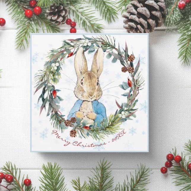Personalised Peter the Rabbit Photo Holiday Card (Creator Uploaded)