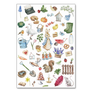 personalised peter the rabbit table number