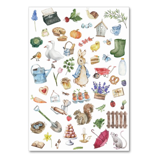 personalised peter the rabbit table number (Front)