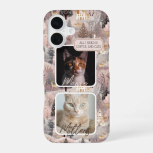Personalised Pets Photo Collage Christmas iPhone 16 Case