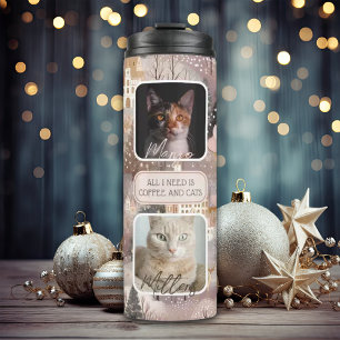 Personalised Pets Photo Collage Christmas Thermal Tumbler