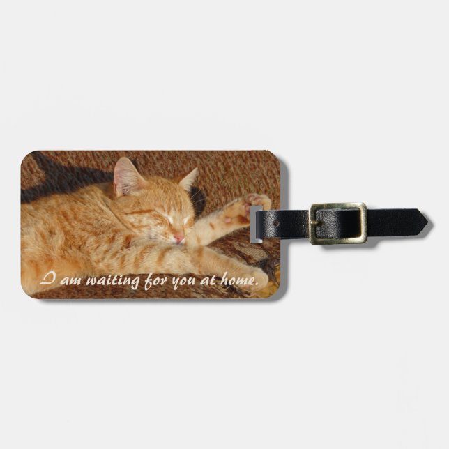Personalised pet's photo luggage tag (Front Horizontal)