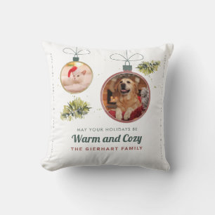 Personalised Pets Photos Christmas Holiday Custom Cushion