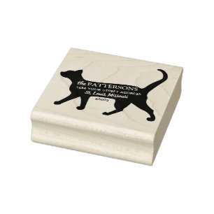 Personalised Pets Return Address Rubber Stamp