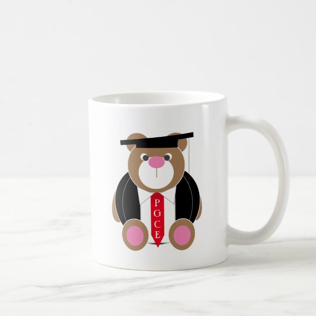 Personalised PGCE cute teacher teddy bear Coffee Mug (Right)