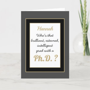 Personalised Ph.D. Congratulations card