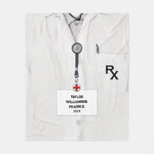 Personalised Pharmacist Gift Ideas Fleece Blanket