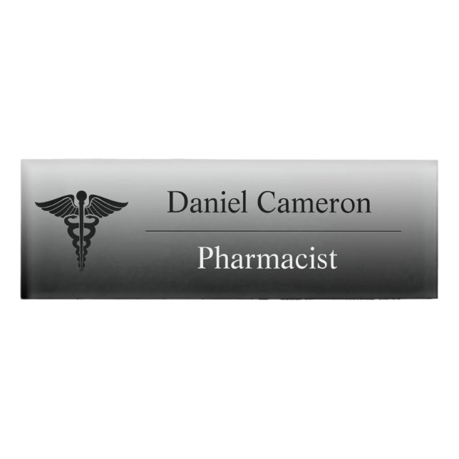 Personalised Pharmacist Name Tag (Front)