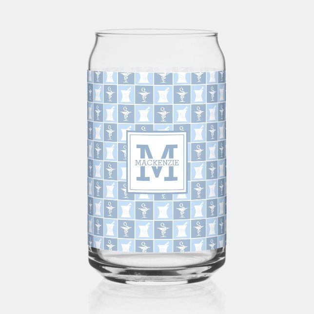 Personalised Pharmacist Pharmacy Tech Can Glass (Front)