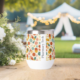 Personalised Pharmacy Boho Stemless Wine Tumbler