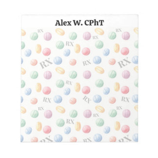 Personalised Pharmacy Notepad Custom CPhT 5.5x6"