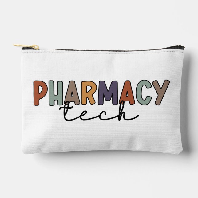 Personalised Pharmacy Tech Retro Accessory Pouch (Front)