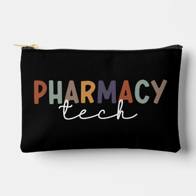 Personalised Pharmacy Tech Retro Accessory Pouch (Front)
