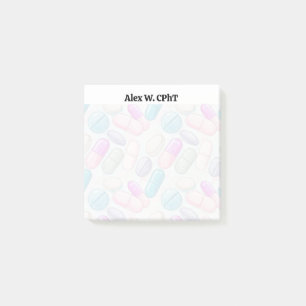 Personalised Pharmacy Tech Sticky Notes 