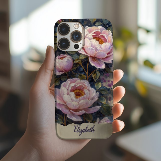 Personalised Phone Case Vintage Pink Peonies  (Creator Uploaded)