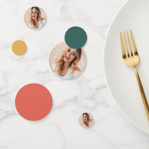 Personalised Photo 16th Birthday Retro Vintage Confetti