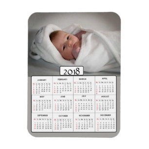 Personalised Photo 2018 Calendar Magnet