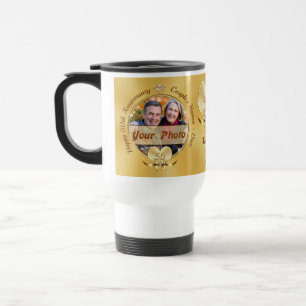 Personalised Photo, 50th Wedding Anniversary Mugs, Travel Mug
