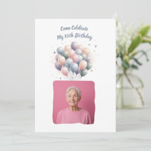 Personalised Photo 85 Years Custom Invitation