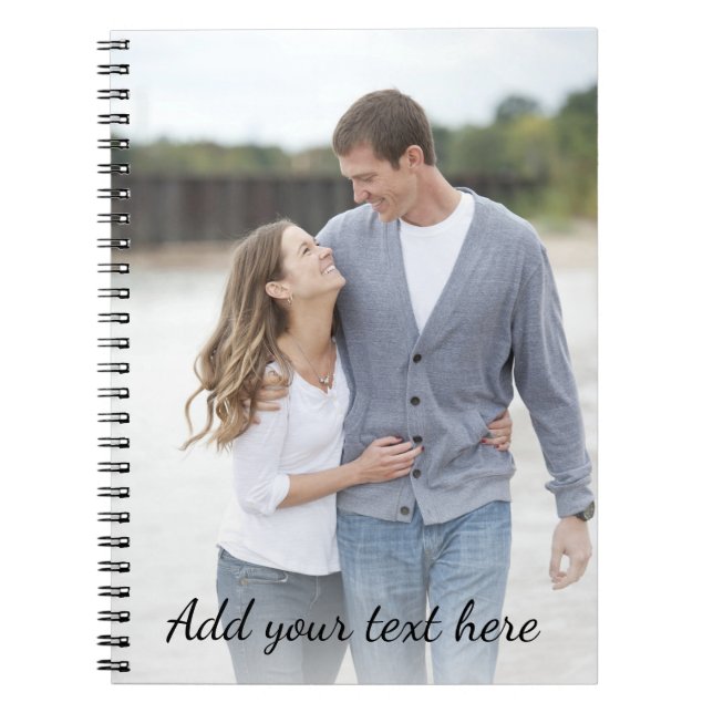 Personalised Photo Add Your Text Notebook (Front)