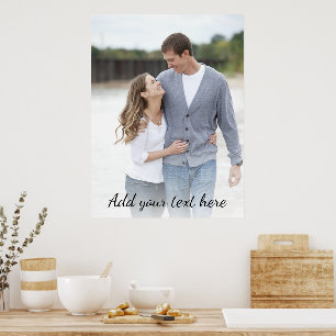Personalised Photo Add Your Text Poster