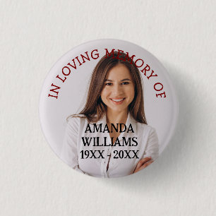 Personalised Photo age memorial 3 Cm Round Badge