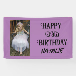 Personalised Photo and Age Happy Birthday Banner