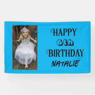 Personalised Photo and Age Happy Birthday Banner