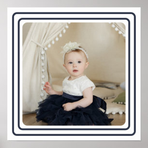 Personalised Photo and Colour Border Poster