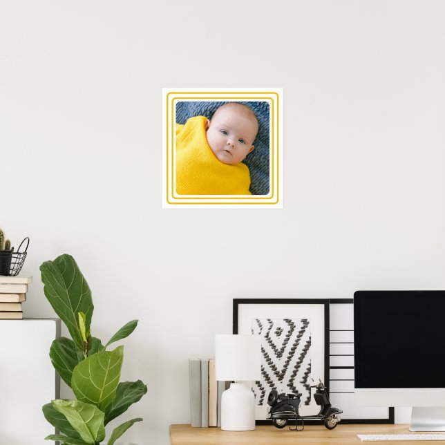 Personalised Photo and Colour Border Poster (Home Office)