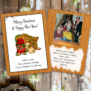 Personalised Photo and Cowboy Themed Christmas   Card