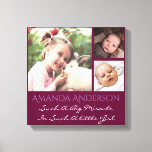 Personalised photo and custom quote canvas print