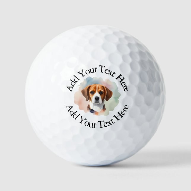 Personalised photo and custom text golf balls (Front)
