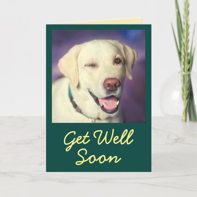 Personalised Photo and Encouragement Get Well  Card (Front)