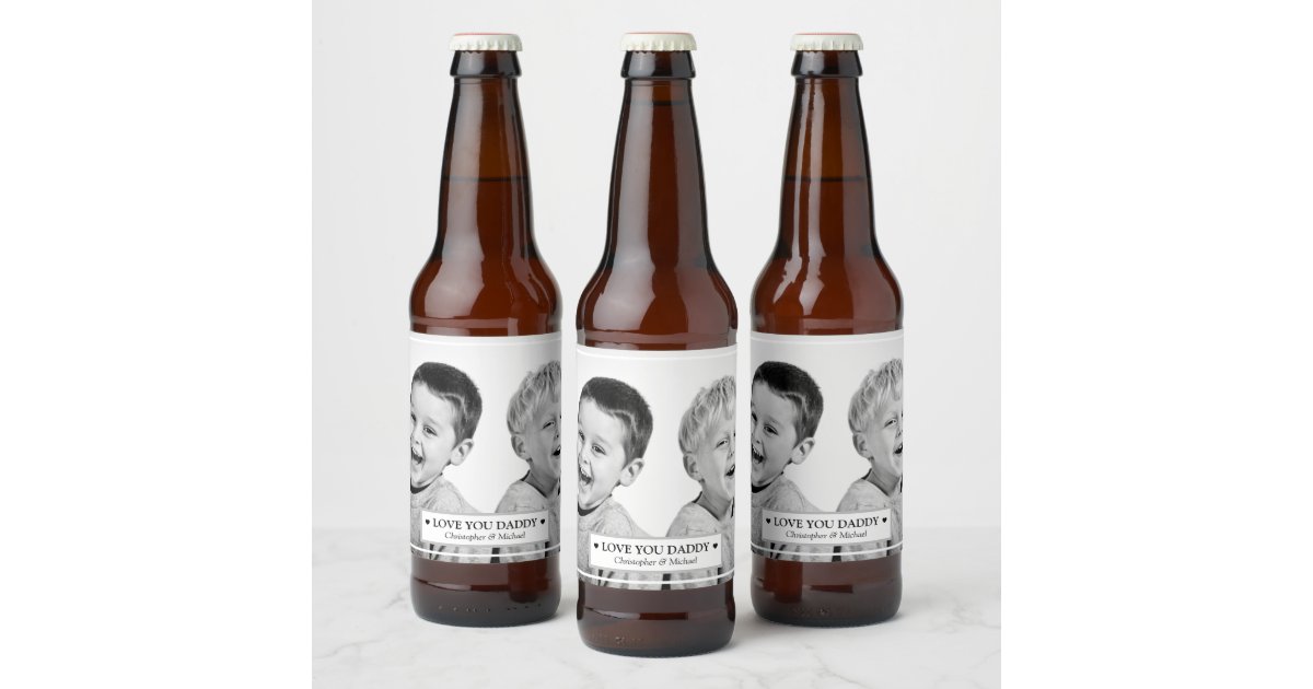 Personalised Photo and message Beer Bottle Label | Zazzle