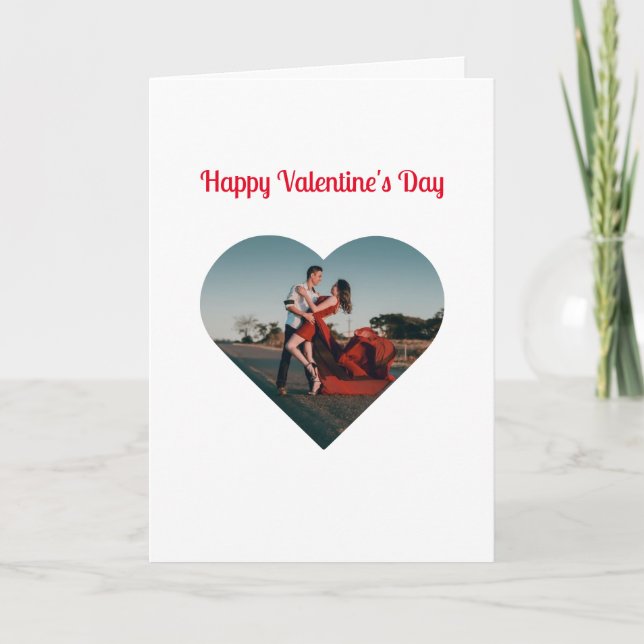Personalised Photo and Message Valentine's Day  Card (Front)