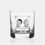 Personalised Photo And Message Whiskey Glass<br><div class="desc">Attention all fathers and whiskey connoisseurs! This father's day, give the gift of style with a personalised whiskey drinking glass. Customise it with a photo and a message, including your children's names, and easily adjust the font styles, sizes, and colours to your liking. Simply click on the "customise further" link...</div>