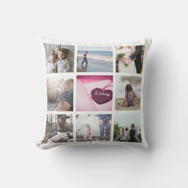Personalised Photo and monogram Outdoor Cushion (Front)