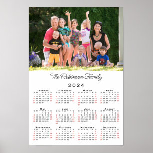 Personalised Photo and Name 2024 Calendar Poster