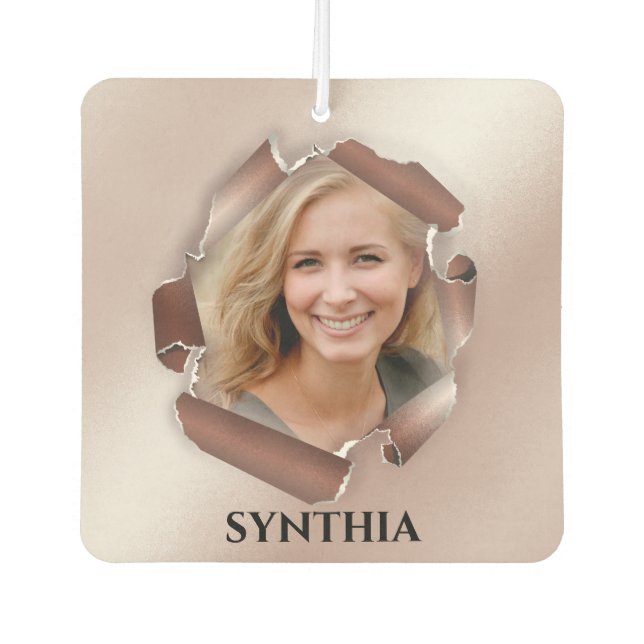 Personalised Photo and Name Car Air Freshener (Front)