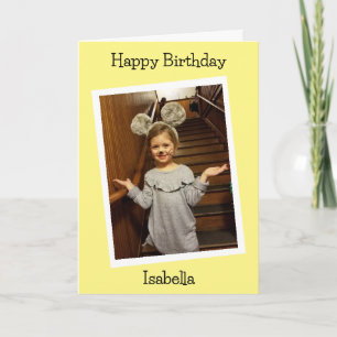 Personalised Photo and name Child's Birthday Card
