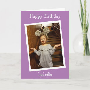 Personalised Photo and name Child's Birthday Card