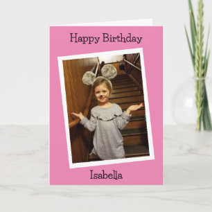 Personalised Photo and name Child's Birthday Card
