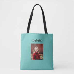 Personalised Photo and Name Child's Tote Bag